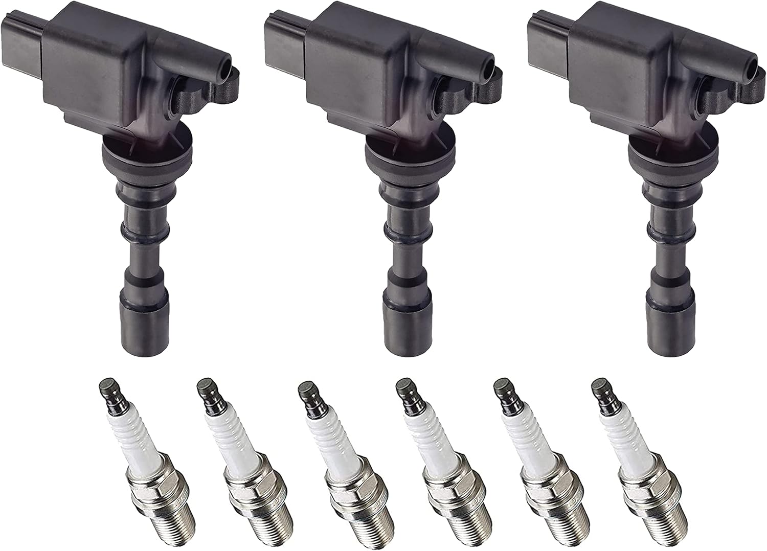 ENA Set of 3 Ignition Coil Pack and Set of 6 Platinum Spark Plugs Compatible with Kia Hyundai Sedona XG350 3.5L Replacement for UF432