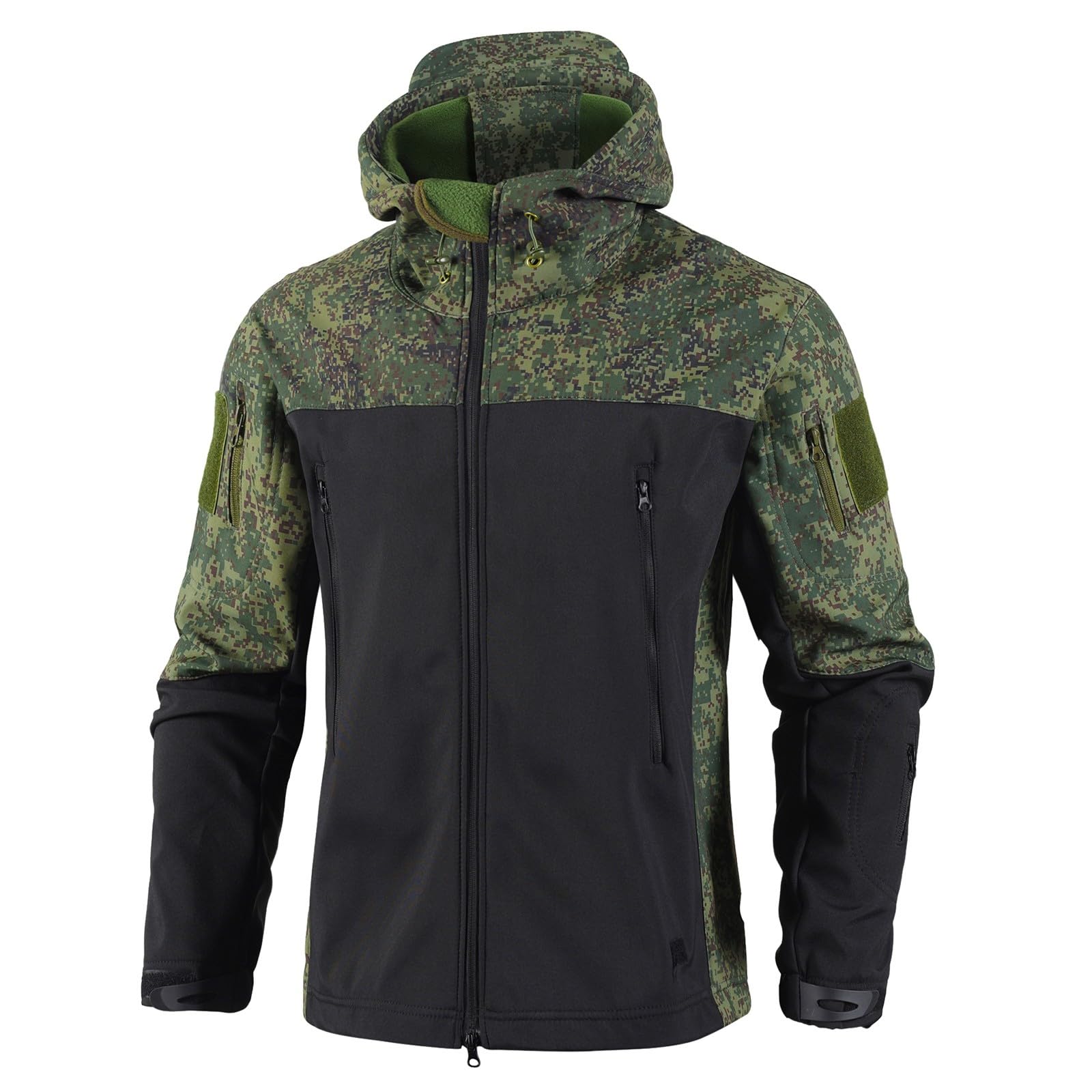 Męski taktyczny zestaw dresowy, kurtka kamuflażowa i spodnie, 2-częściowy strój wojskowy dla mężczyzn, wodoodporny softshell, bluza z kapturem i spodnie cargo, zestaw odzieży bojowej, wędrówki