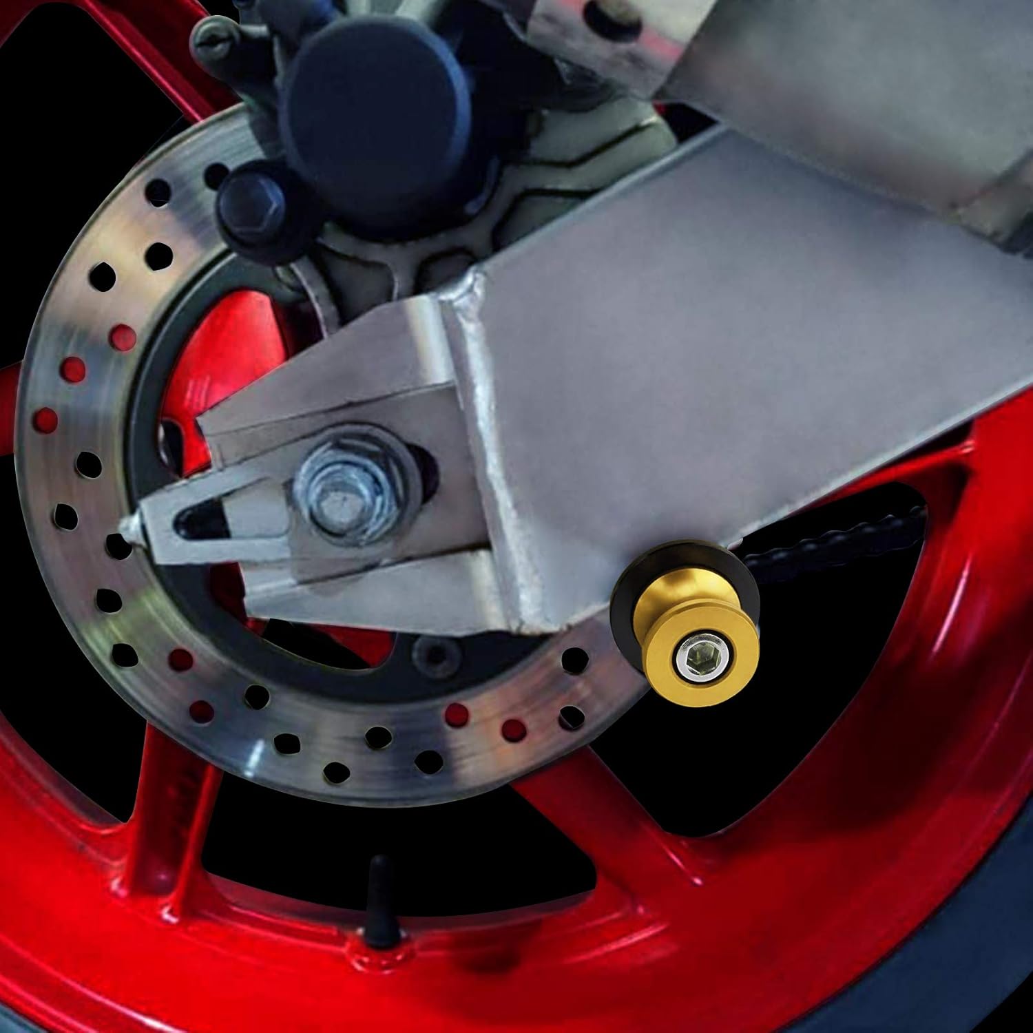 Gold 8MM Motorcycle Swing Arm Sliders Spools CNC Swingarm Arm Stand Screw For SUZUKI GSXR 600 750 1000 : Automotive