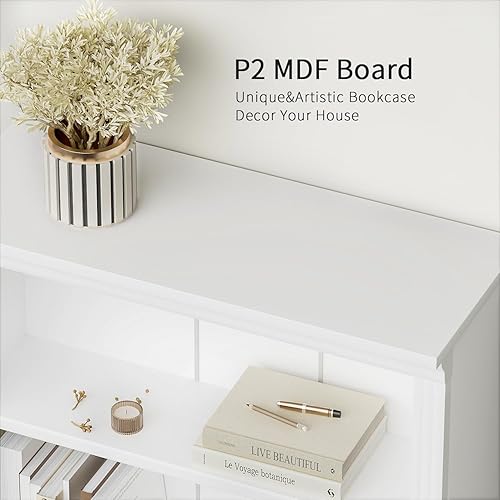 Miniatura 12 de VICTONE Estantería de madera con 5 estantes, estantes de almacenamiento para libros, selección de muebles para sala de estar, dormitorio, oficina en