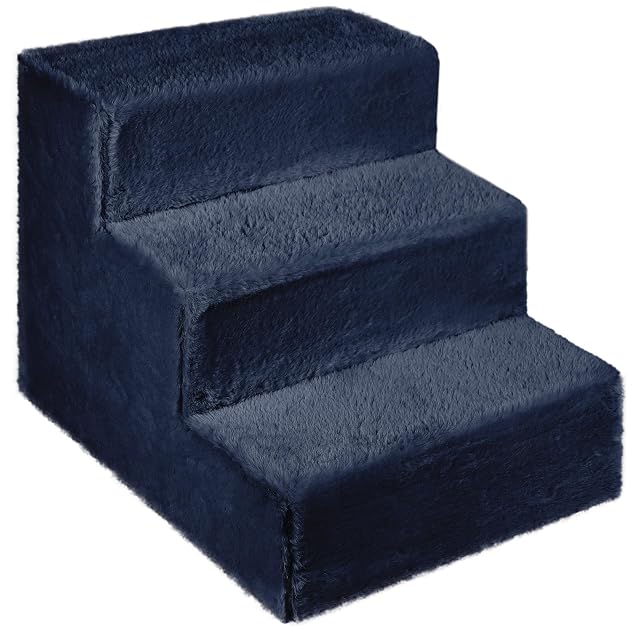MG Design Escalera para Mascotas de Azul - 3 peldaños