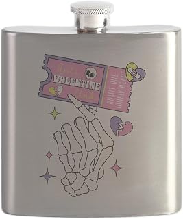 CafePress Anti Valentine Club Coupon 7 oz Stainless Steel Drinking Flask