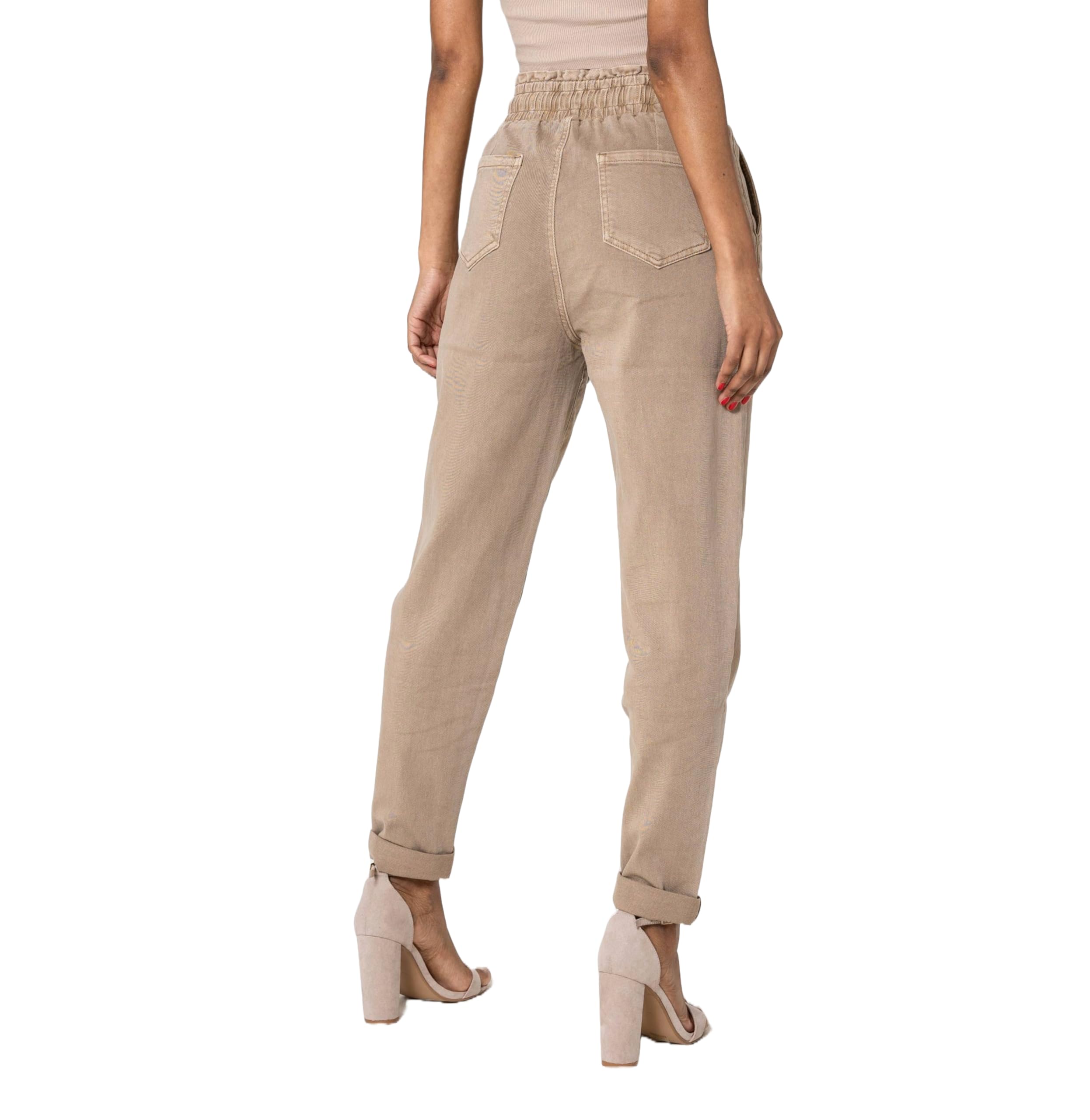 Nina Carter P500 Jean décontracté pour femme, style jogging, taille haute, pantalon de jogging, jeans d'été