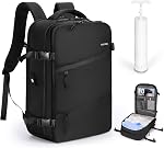 HOMIEE Sac à dos pour ordinateur portable de voyage, sac à dos de transport approuvé par vol 15,6" Sac à dos pour ordinateur portable, sac à dos antivol USB Port de recharge, sac à dos pour bagages unisexe, noir