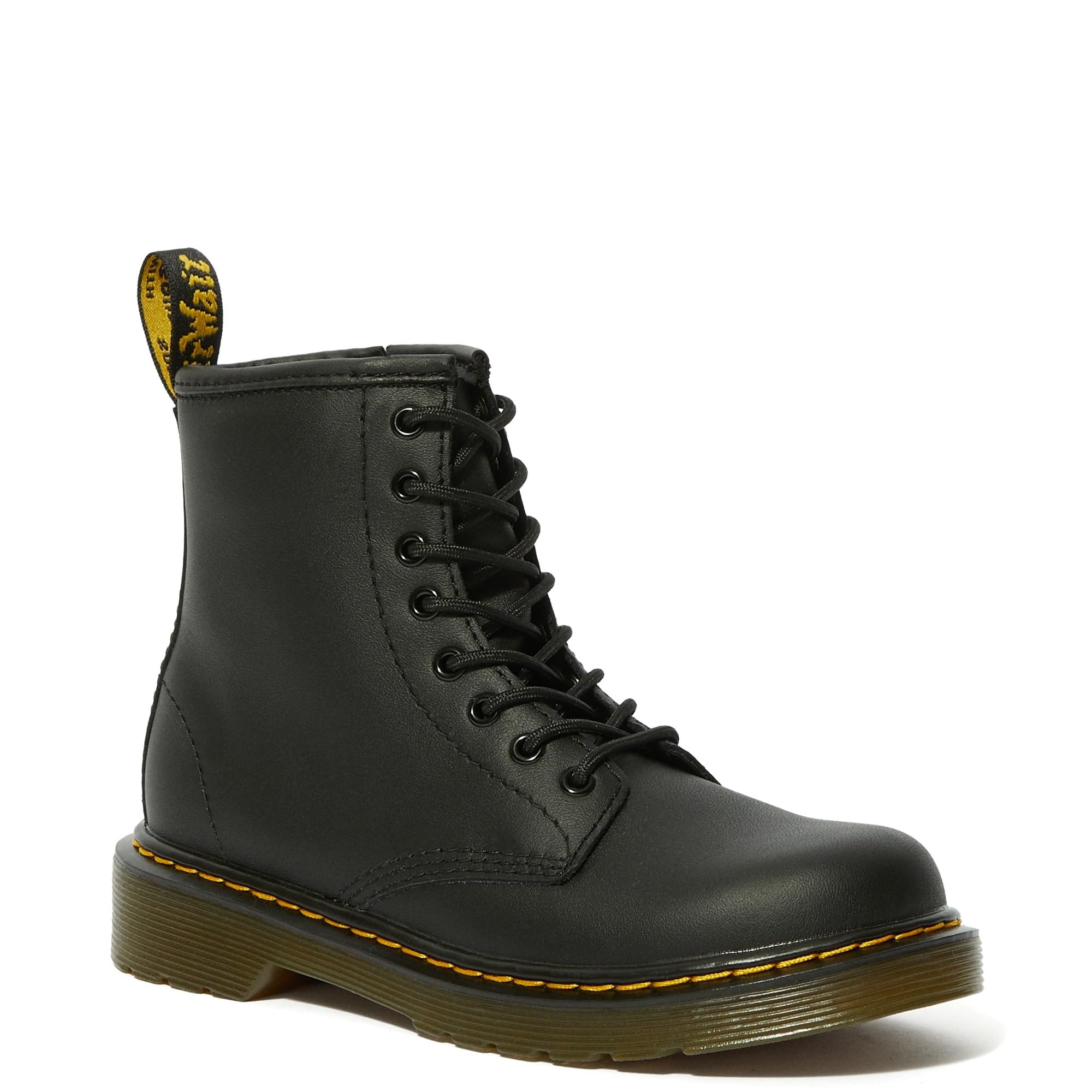Dr Martens Unisex Kids Black Kids 1460 Softy T Leather Lace Up Boots In - Eu 32 Uk 13