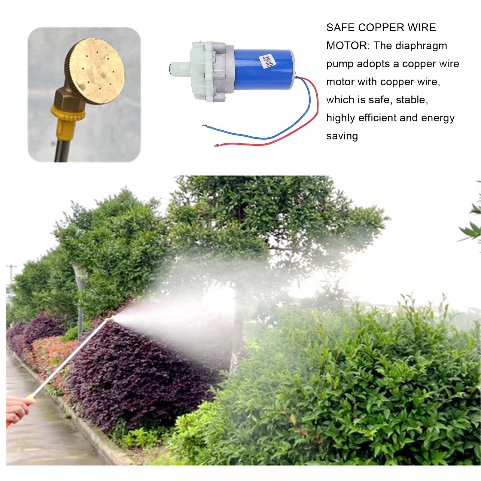 Bomba autocebante de diafragma, bomba de agua de alta presión de tres cilindros, 70 W, adecuada para la circulación diaria de agua en acuarios y electrodomésticos.