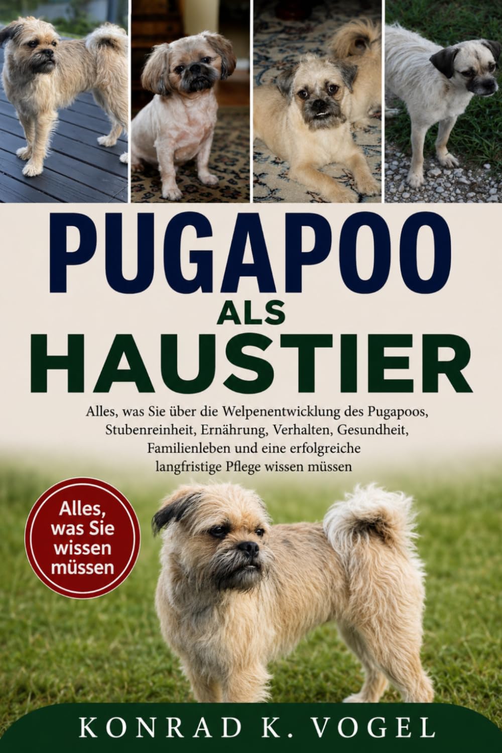 PUGAPOO ALS HAUSTIER: Alles, was Sie über die Welpenentwicklung des Pugapoos, Stubenreinheit, Ernährung, Verhalten, Gesundheit, Familienleben und eine erfolgreiche langfristige Pflege wissen müssen