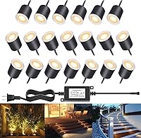 Vista 12 de Kit de luces LED de bajo voltaje para cubierta de acero inoxidable, impermeable, empotradas, para terrazas de madera, escaleras, jardín, patio