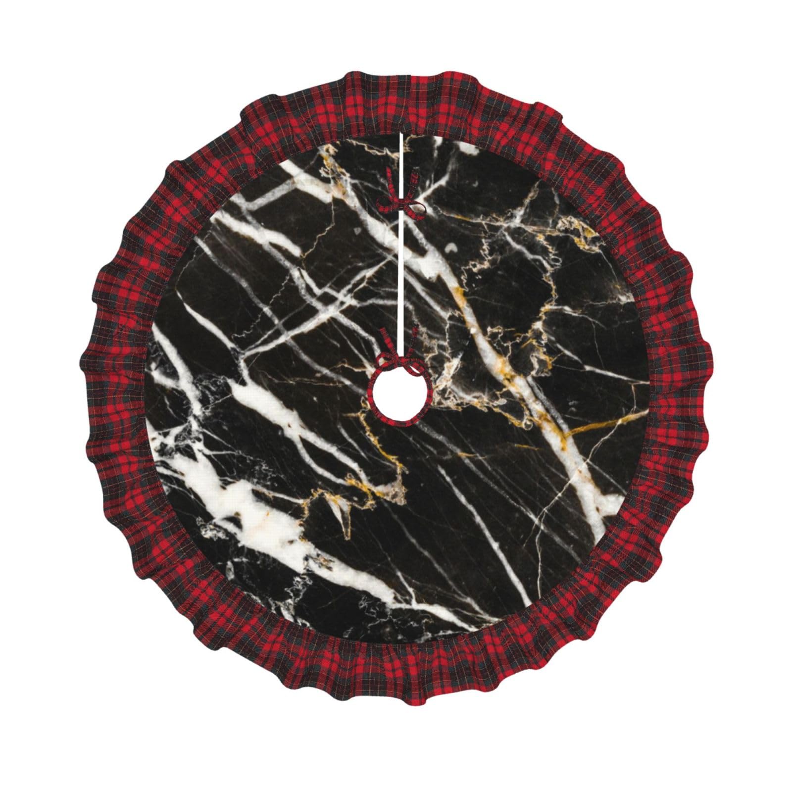 Tapis de base de sapin de Noël marbre de 122 cm pour un design de salon luxueux