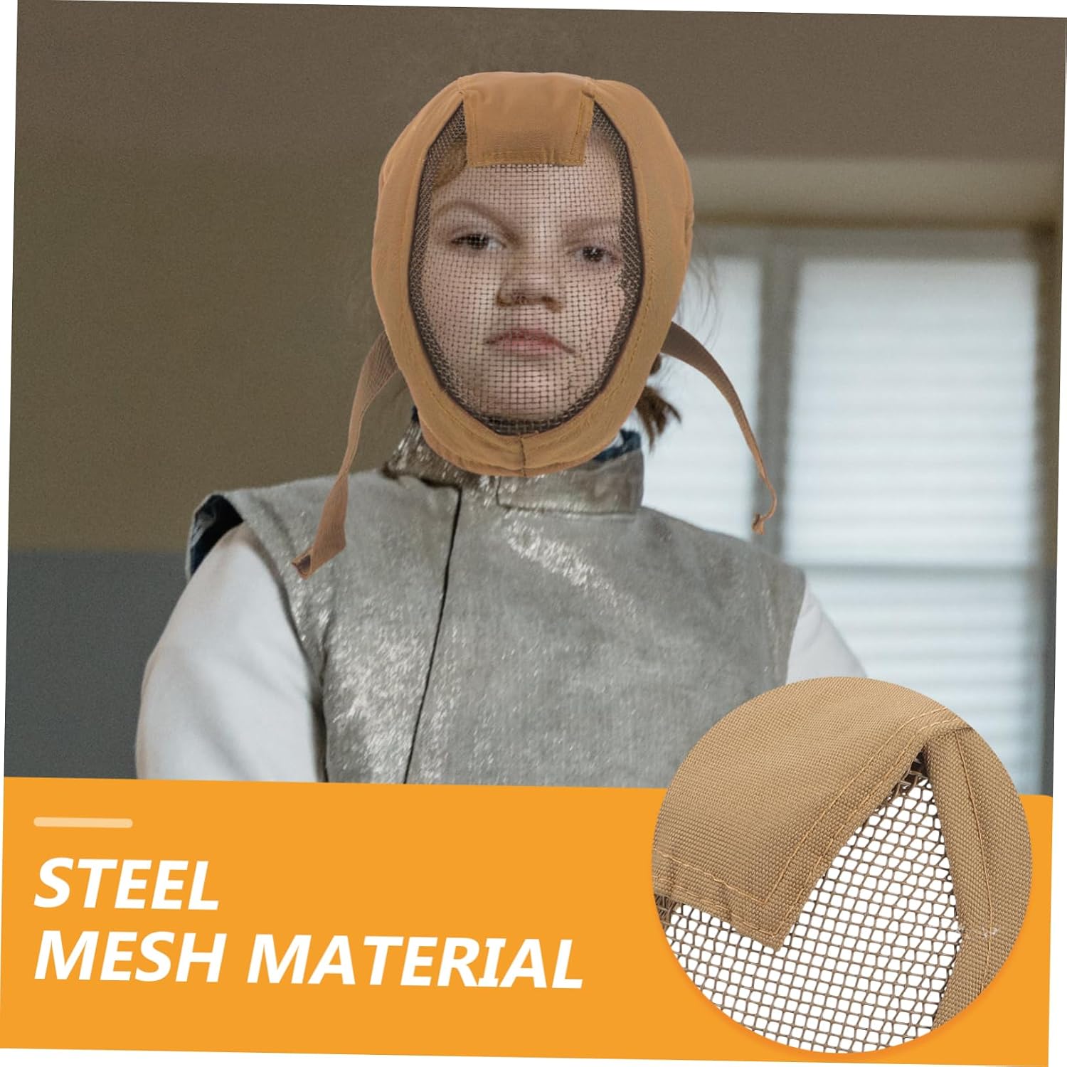 POPETPOP Full Steel Mesh Protective Outdoor Field Operation Lightweight Impact Resistant Safety Gear for Use