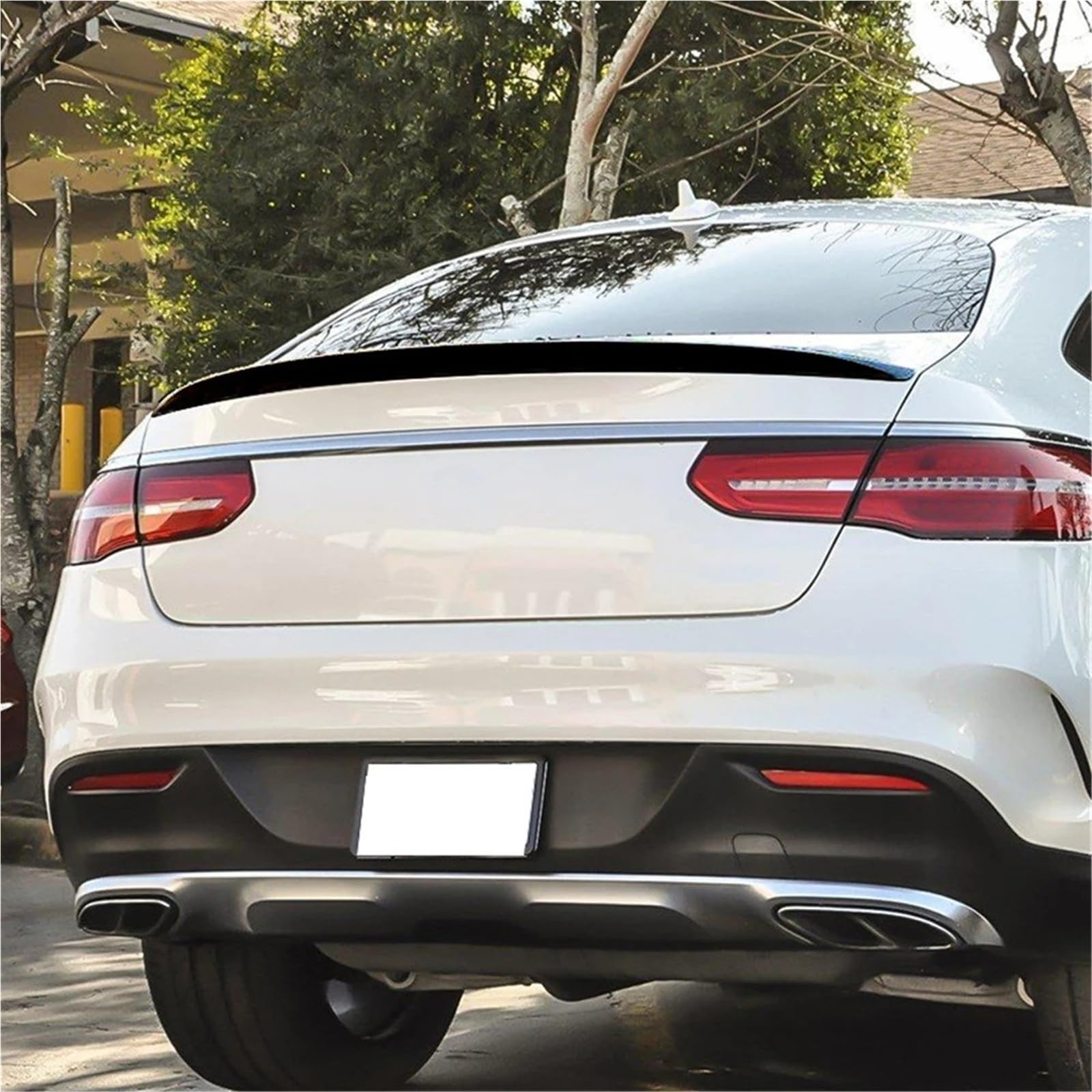 Dla M&ercedes Dla B&enz GLE Coupe 2016-2018 Lotka Tylny Skrzydło Na Klapie Spoiler Bagażnika Zewnętrzne Akcesoria Dekoracyjne Spojler Tylny Trunk Wing(Glossy Black)