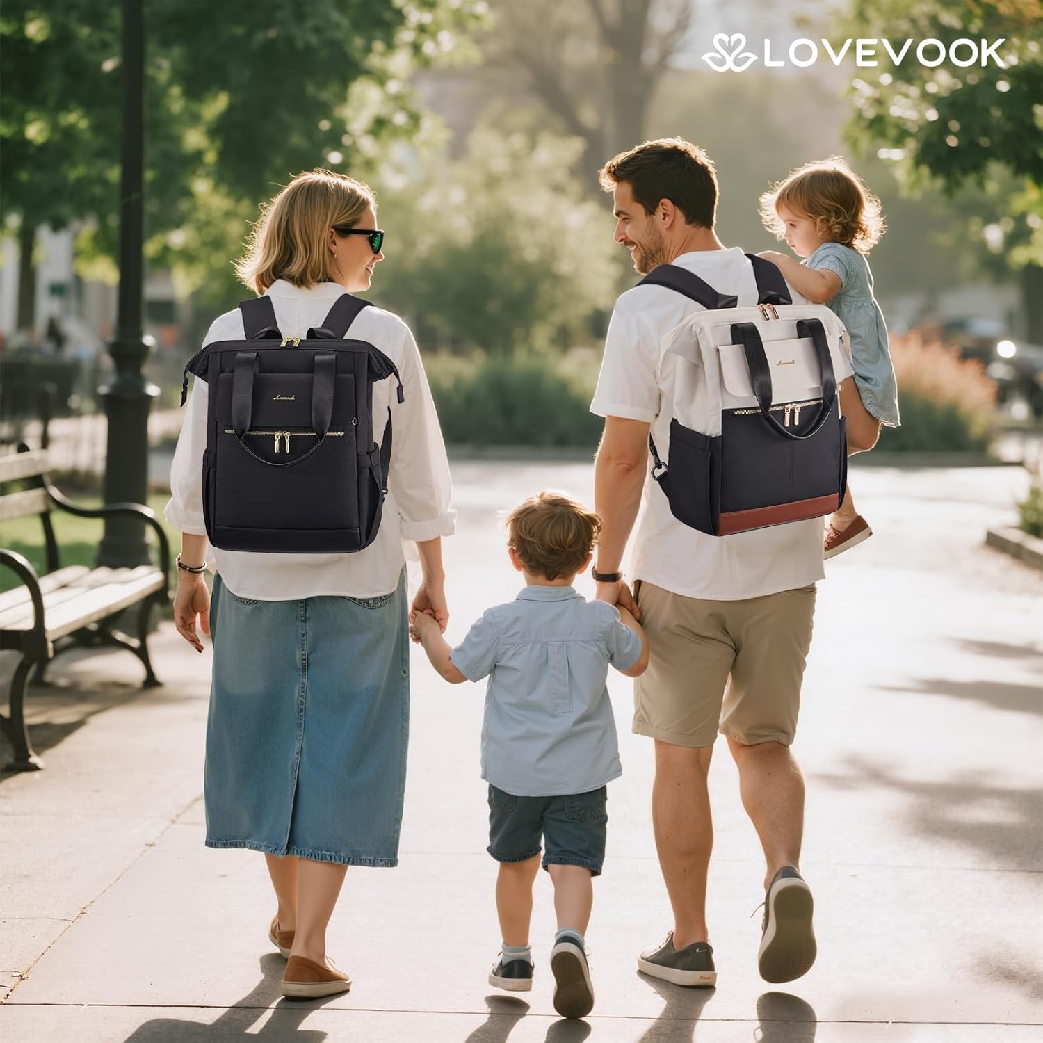 LOVEVOOK Baby Diaper Bag Backpack, Large Bag for Boys & Girls, Travel Waterproof Bags w/Changing Pad, Stroller Straps, Pacifier Case, Essentials Must Haves Newborn Stuff for Mom & Dad - Unisex