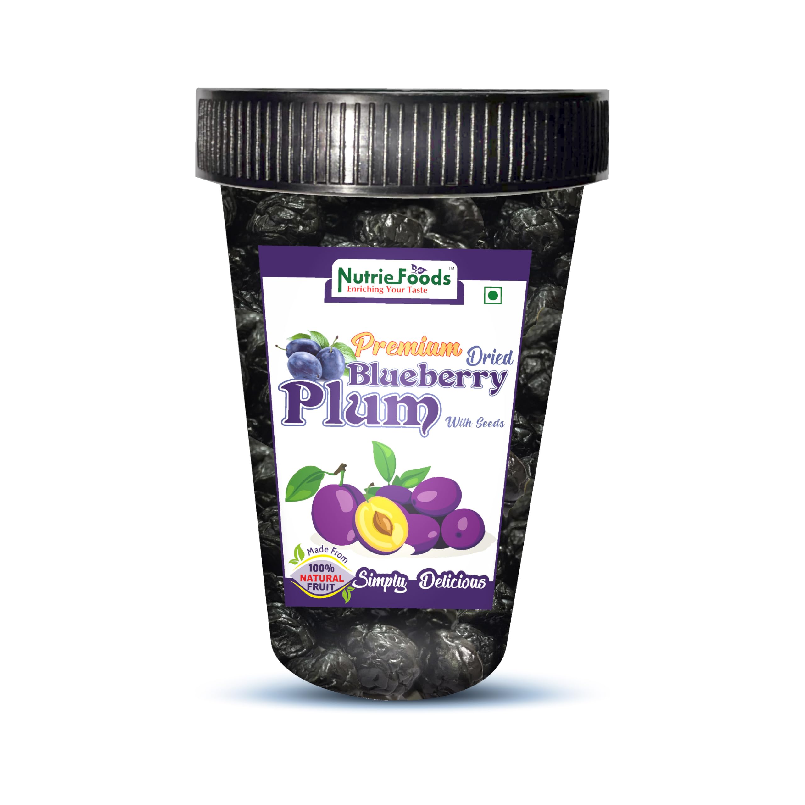 "NUTRIEFOODS" Enriching Your Taste Premium Blueberry Plum | No Added Artificial Colors, Flavors | 100% Natural Dried Fruit | With Seeds, Pack Of - 250 Gm (B0C3RK2VC5) Amazon Price History, Amazon Price Tracker