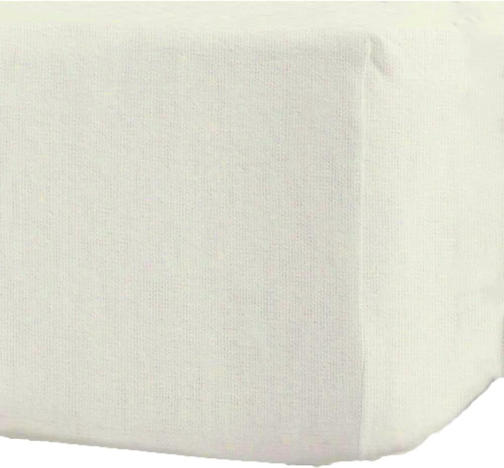 Amigozone 100% Brushed Cotton Extra Deep 16″(40cm) Flannelette Fitted Sheets (Cream, Double)