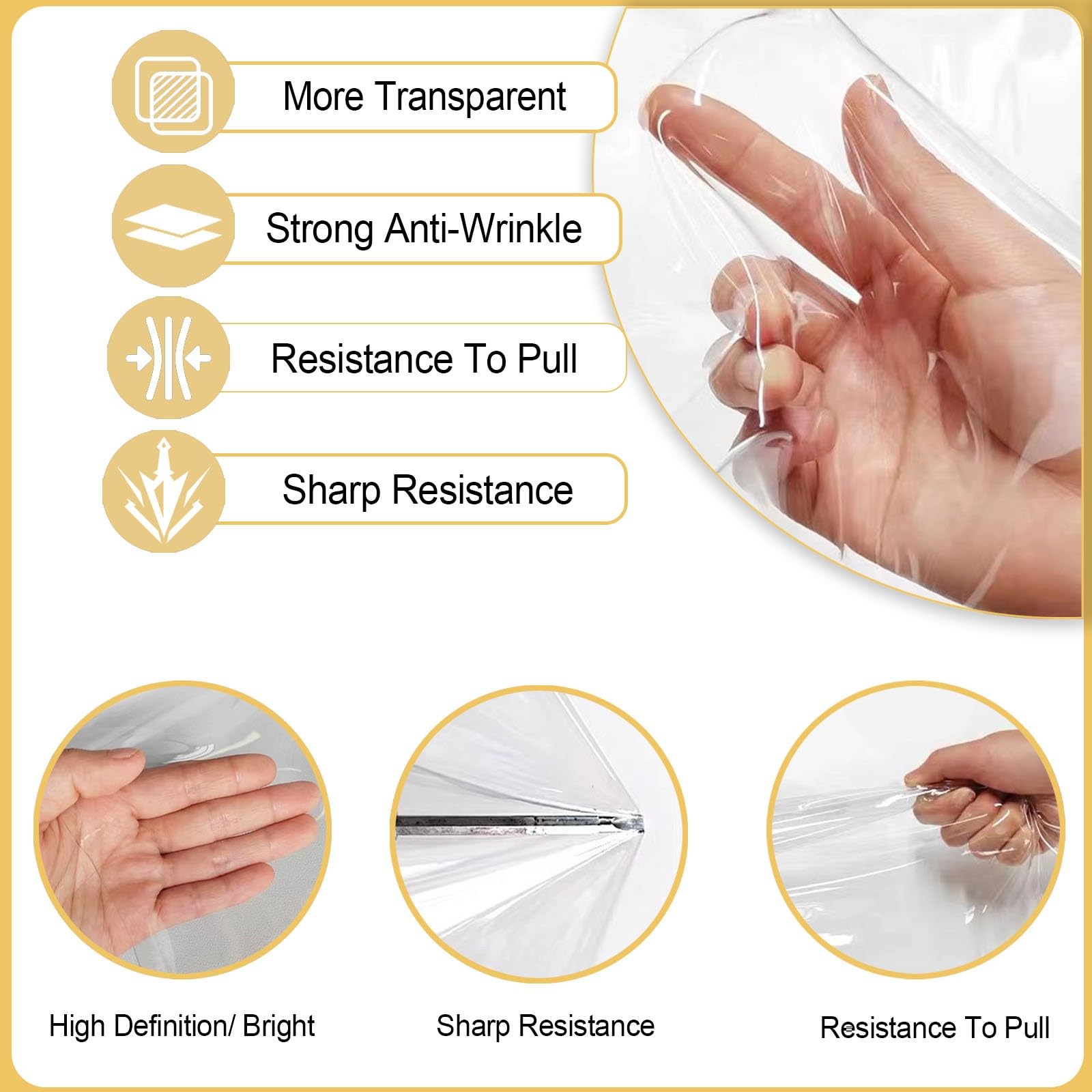 Rideau de placard imperméable transparent anti-poussière pour placard ouvert ou sous lavabo, idéal pour chambre à coucher et salon, 9 tailles disponibles