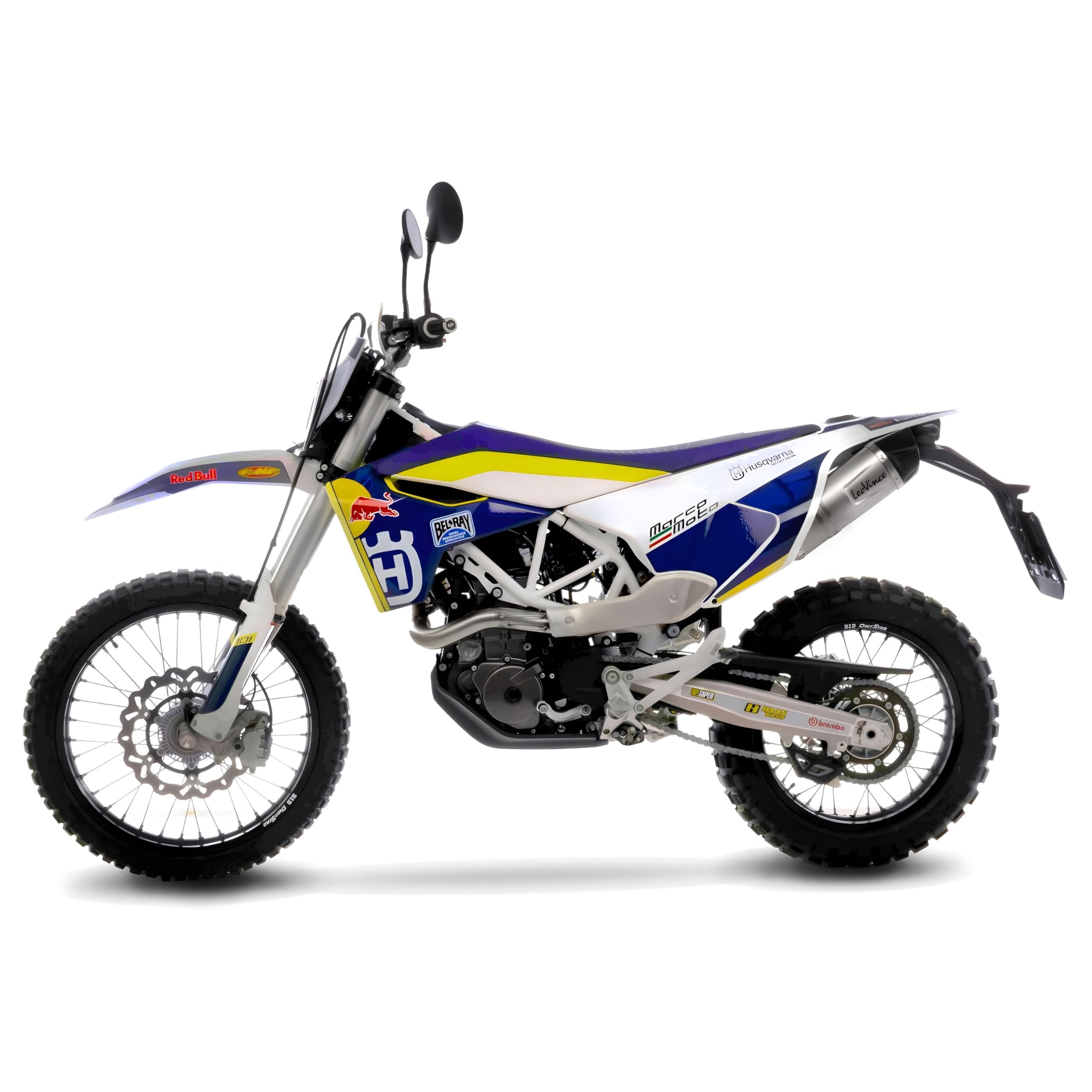 Endschalldämpfer LeoVince SLIP-ON SBK LV ONE EVO, Edelstahl, Carbon Kappe, mit Zulassung für Husqvarna 701 Supermoto/Enduro