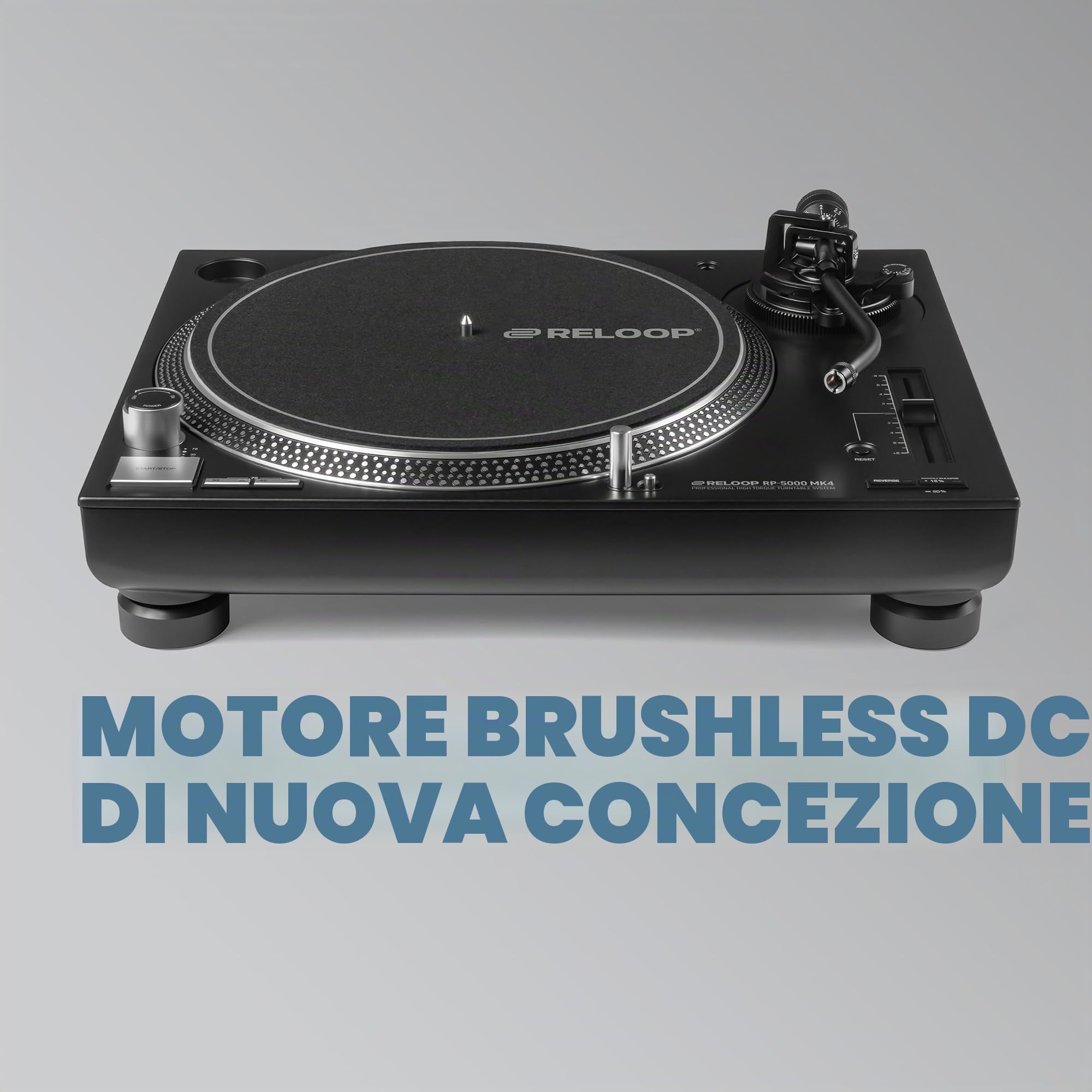 Reloop RP-5000 MK4 - Giradischi High Torque Next Evolution con azionamento diretto, progettato per uso professionale e ad alta durata