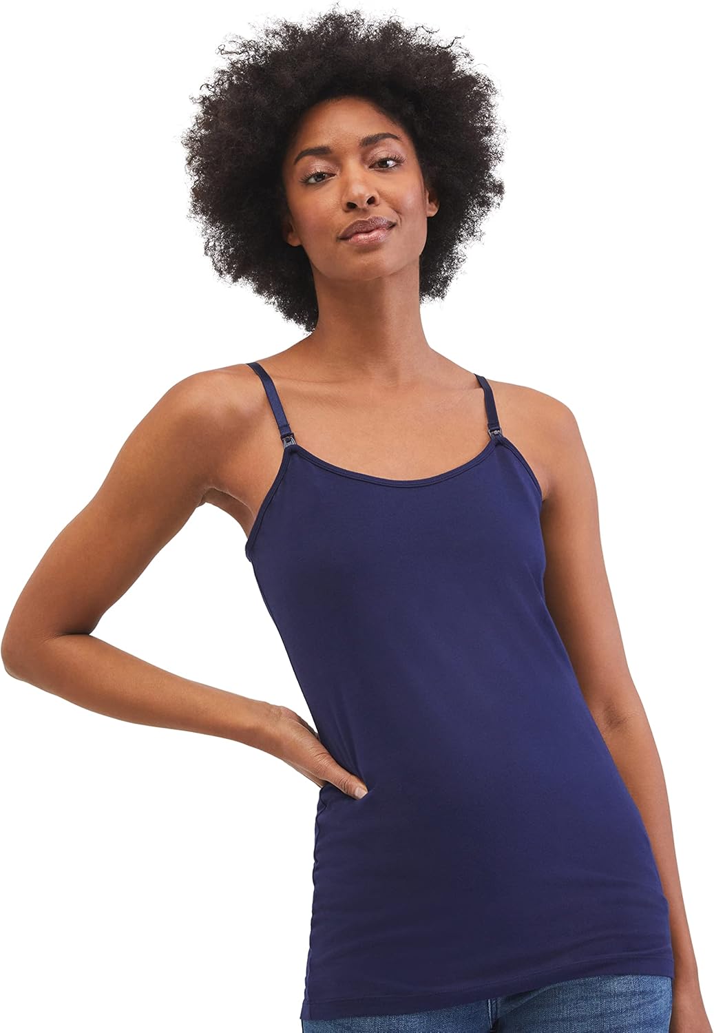 Motherhood Maternity Women's Clip Down Nursing Tank Top Cami for Breastfeeding XS-3X Available in 1 & 2 Packs at  Women’s Clothing store