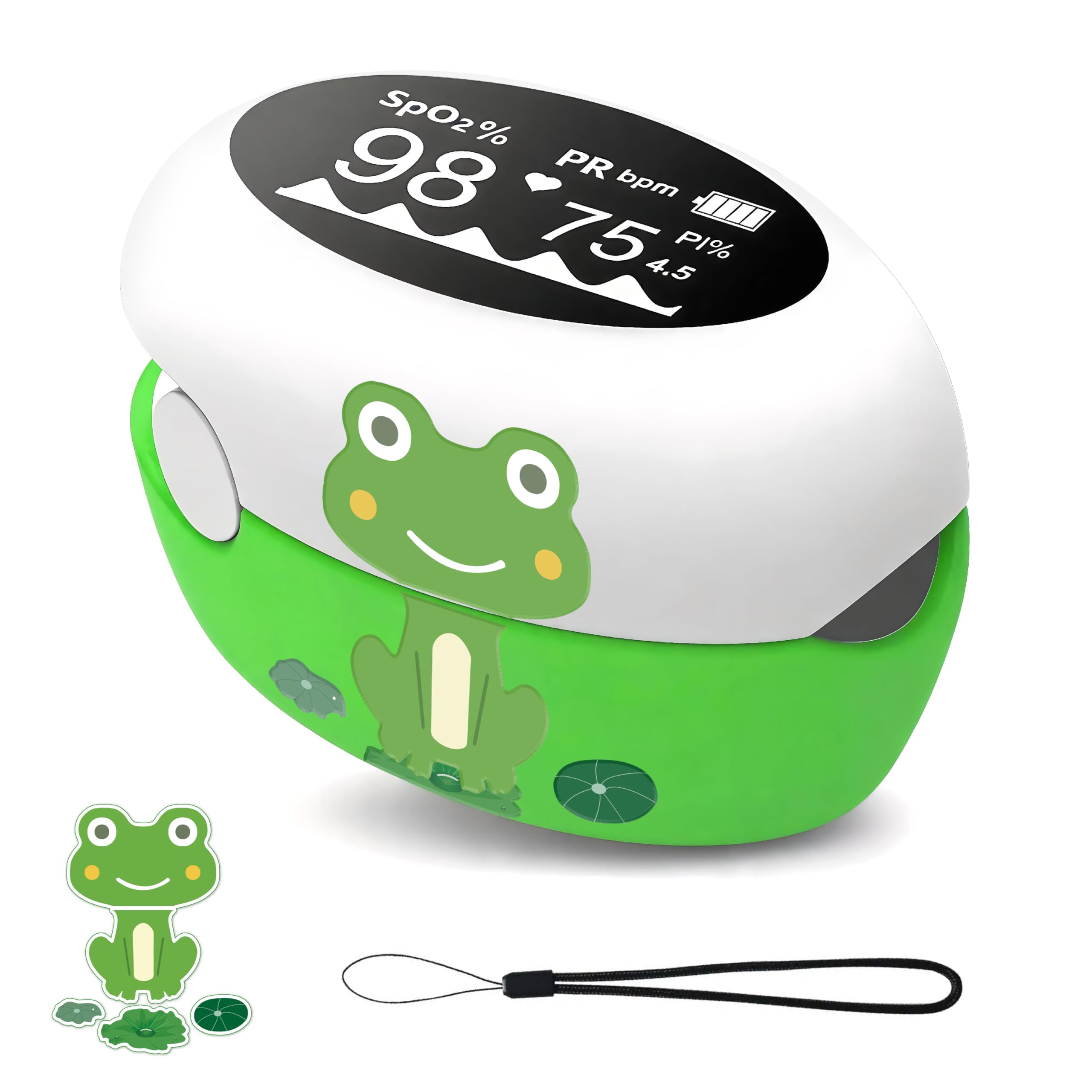 Pepultech Fingertip Pulse Oximeter, Rechargeable Blood Oxygen Saturation Monitor with OLED Display, 7 Seconds Spo2 & PR Results,Auto-Rotation Reading,Used for Aviation Sports - Great Kids Gift