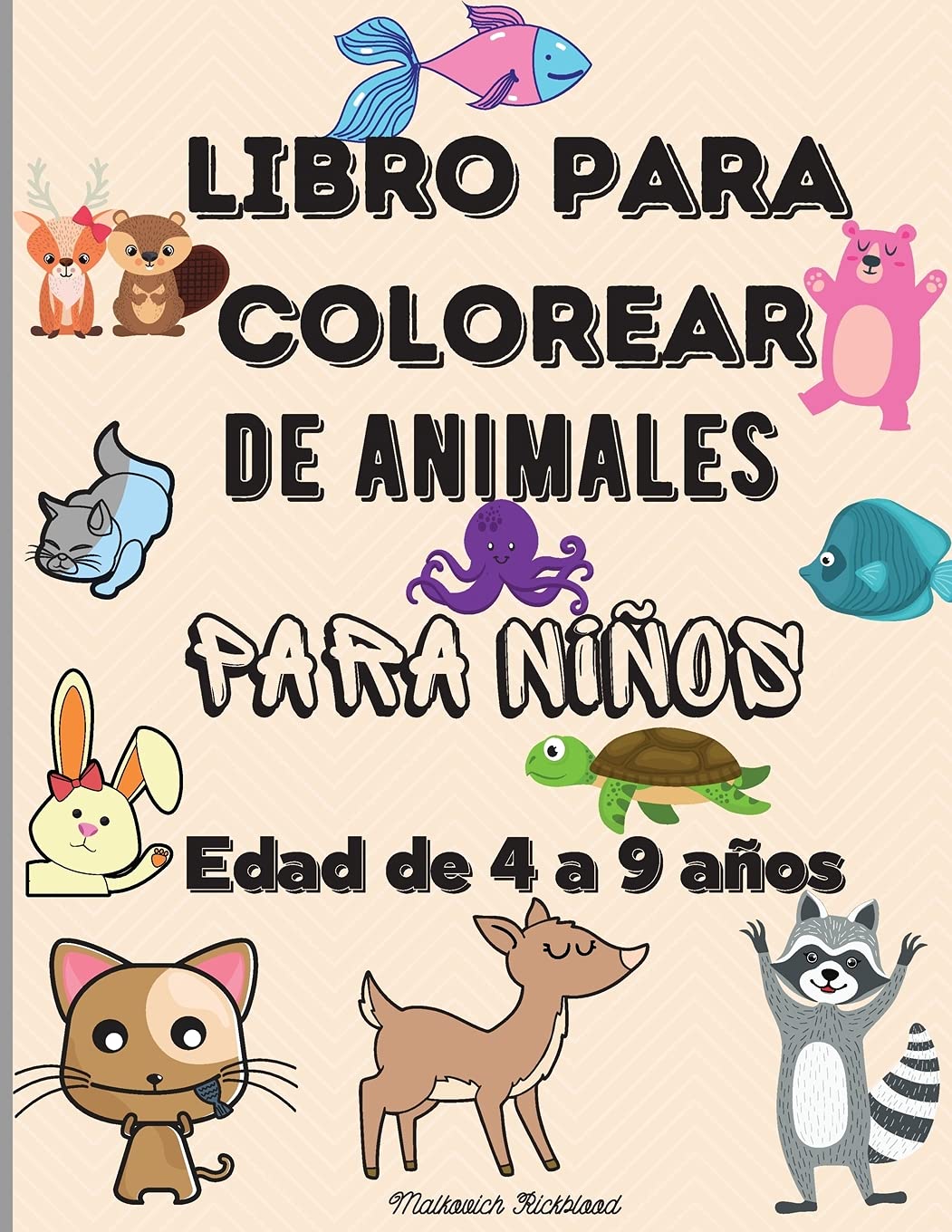 Libro Para Colorear De Animales Para Ninos De 4 A 9 | Desertcart Australia