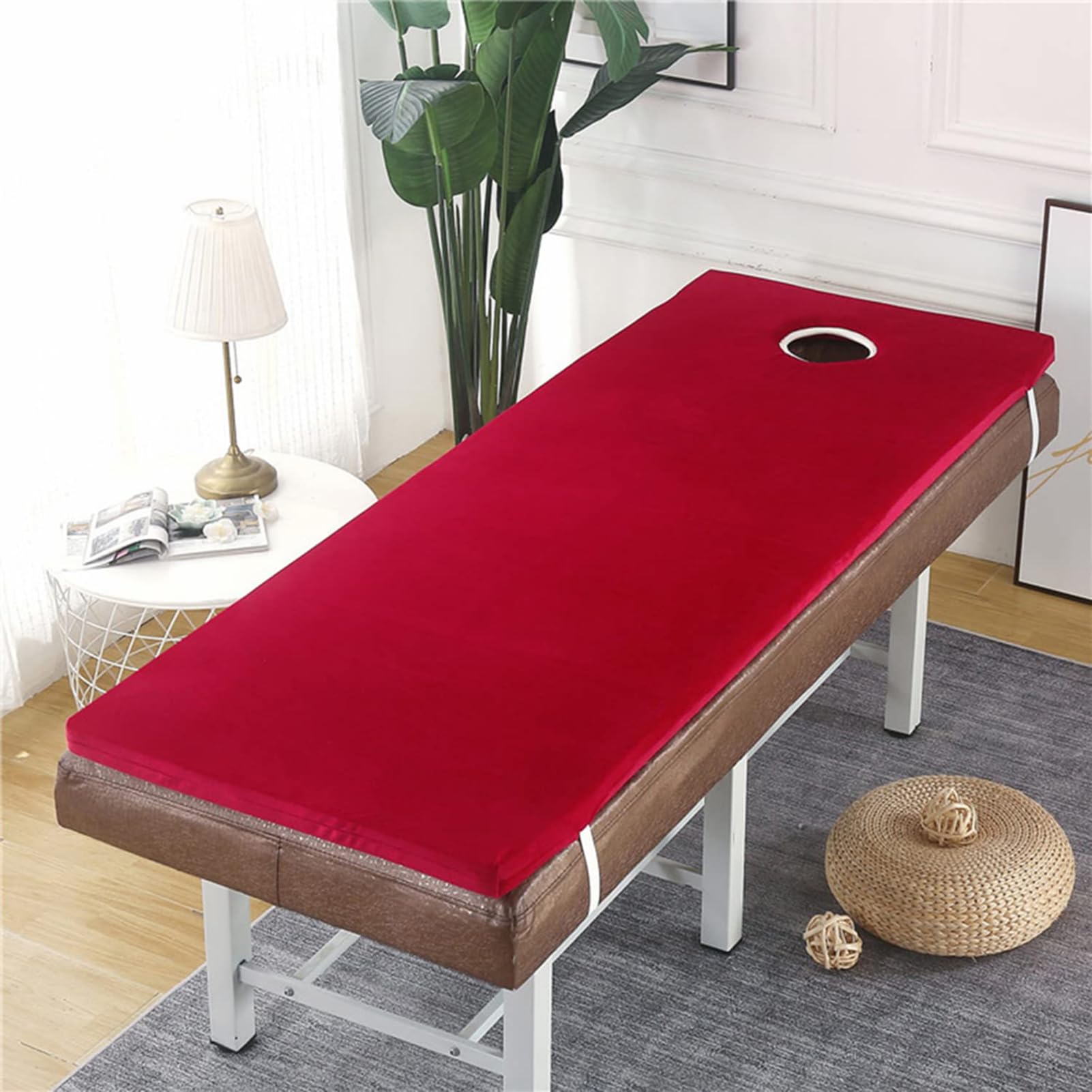 Matelas de lit de beauté en mousse à mémoire avec trou respirant pour table de massage