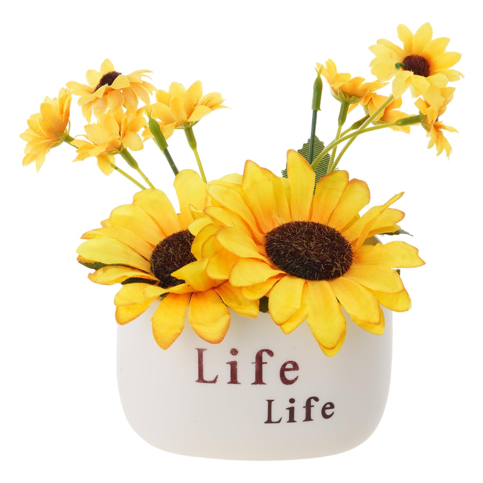Tsophreniq Yellow Artificial Floral Centerpiece For Home Offices Decoration Fade Resistant Realistic Flower Ornament Floral Arrangement For Home Decoration
