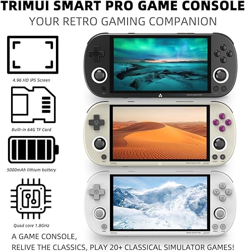 Miniatura 2 de Trimui Smart Pro Consola de juegos 4.96 pulgadas 720 x 1280 IPS Pantalla IPS Incorporada 64G TF Card Videojuegos Consolas de videojuegos 5000mAh