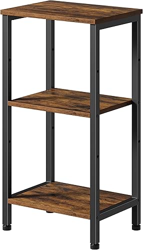 Mesa auxiliar pequeña, mesa auxiliar alta con estante ajustable, soporte de mesa decorativa para decoración del hogar, mesa de entrada pequeña,