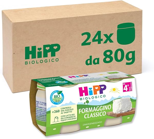 HiPP Formaggino Classico - 24 vasetti da 80 g - 1