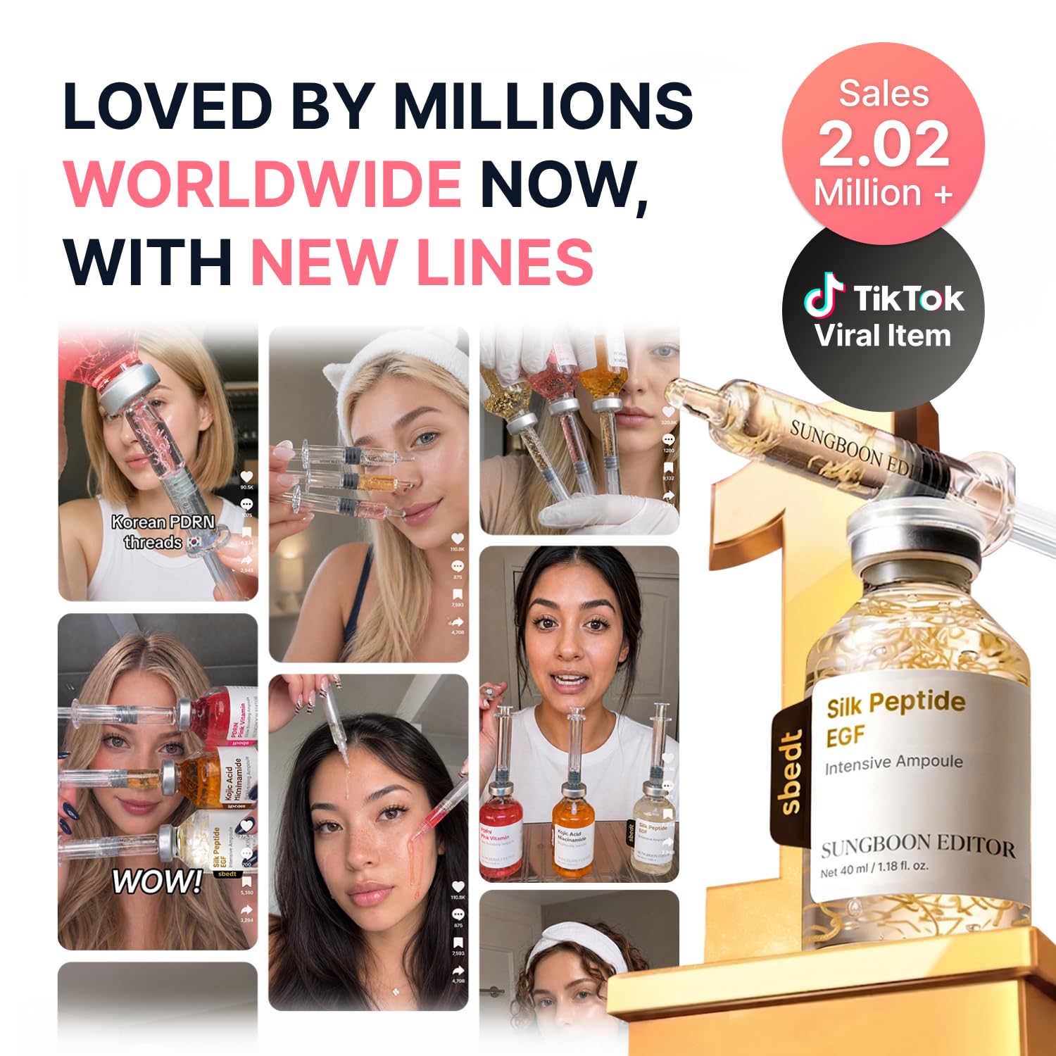 SUNGBOON EDITOR Hometox Trio Ampoule Kit, Copper Peptide, PDRN & Kojic Acid, Radiance & Glow Boosting Care for Dull, Uneven Skin, Dark Spots & Wrinkles, At-Home Korean Skincare, Gift set for Mom