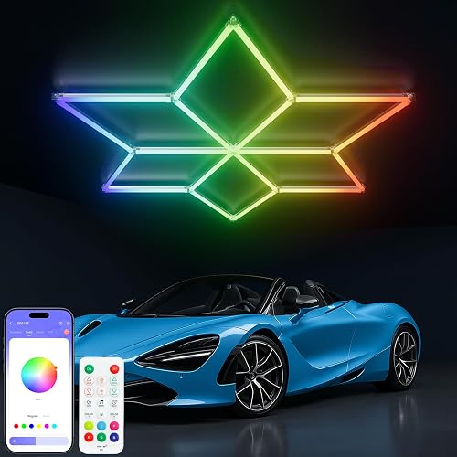 RGB Hexagon Lights with App & Remote Control, Snowflake LED Honeycomb Lights for