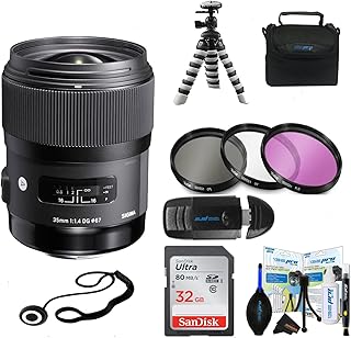 Sigma 35mm f/1.4 DG HSM Art Lens for Canon EF with Sunshine Photo Accessories Bundle...