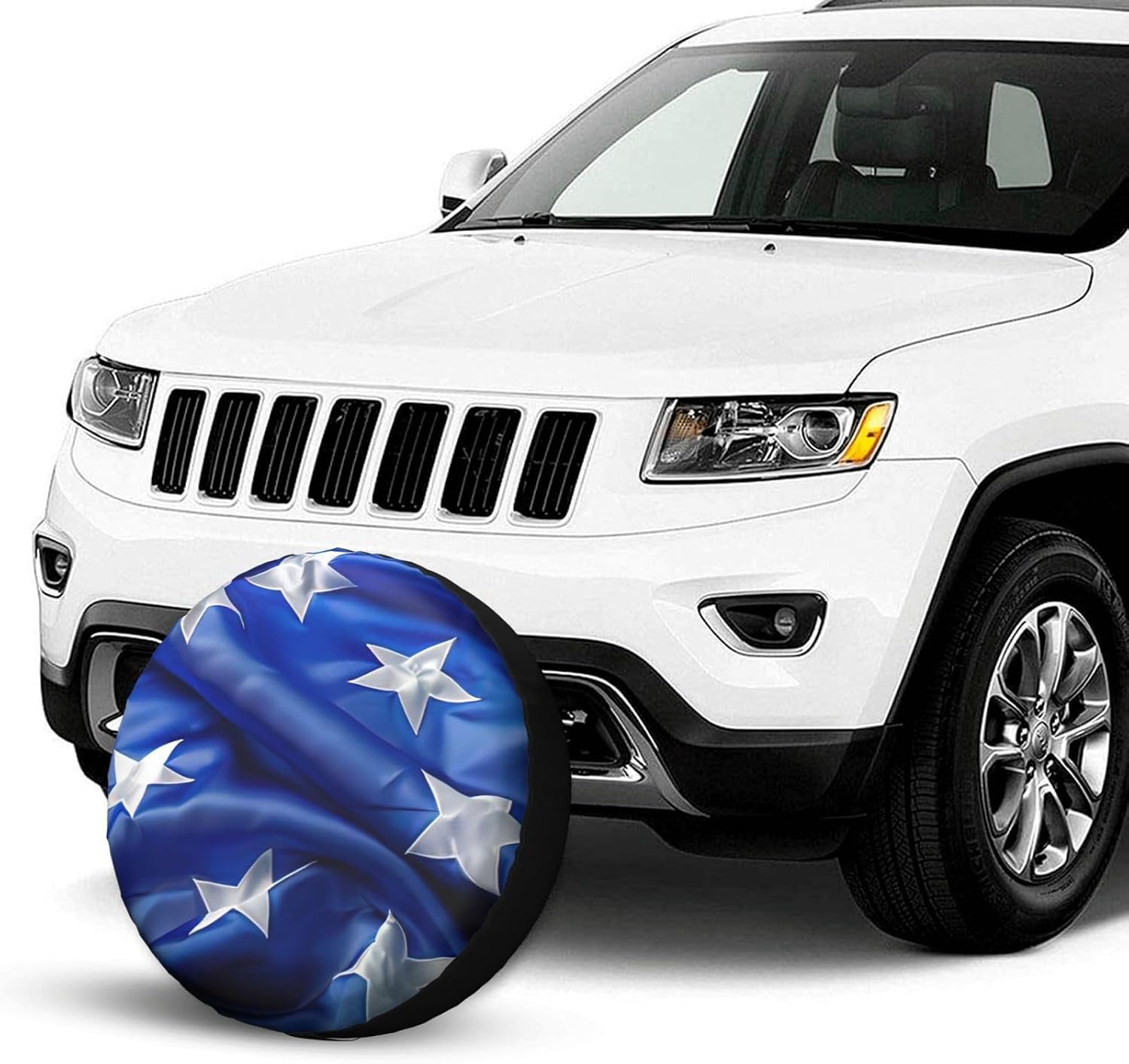 Blue Honduras Flag Print Tire Cover Universal Spare Wheel for Trailer Rv SUV Truck Camper Travel Accessories