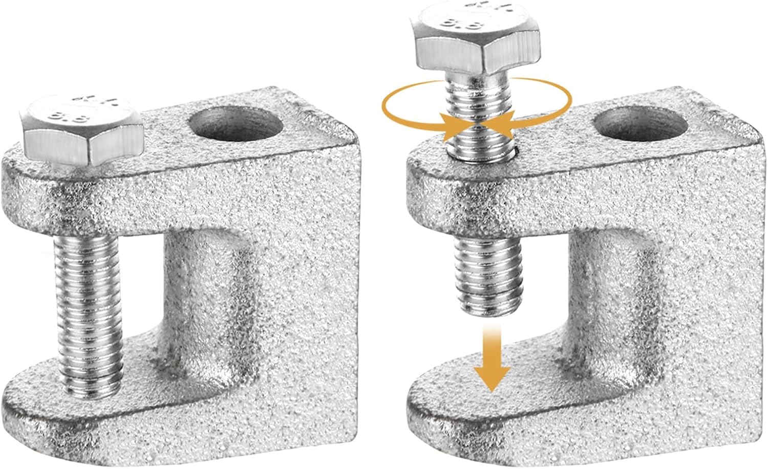 30 Pcs Beam Clamp 3/8" Adjustable C Beam Clamp, Zinc Plated Iron I Beam Clamps, 13/16" Jaw Opening