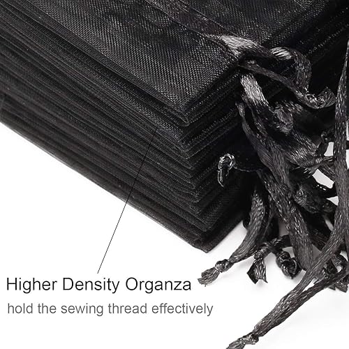 Miniatura 3 de Akstore - 100 bolsas de organza translúcida de 2.8x3.6 pulgadas (7x9cm) con cordón, bolsas para joyas, regalos de bodas, fiestas, navidad