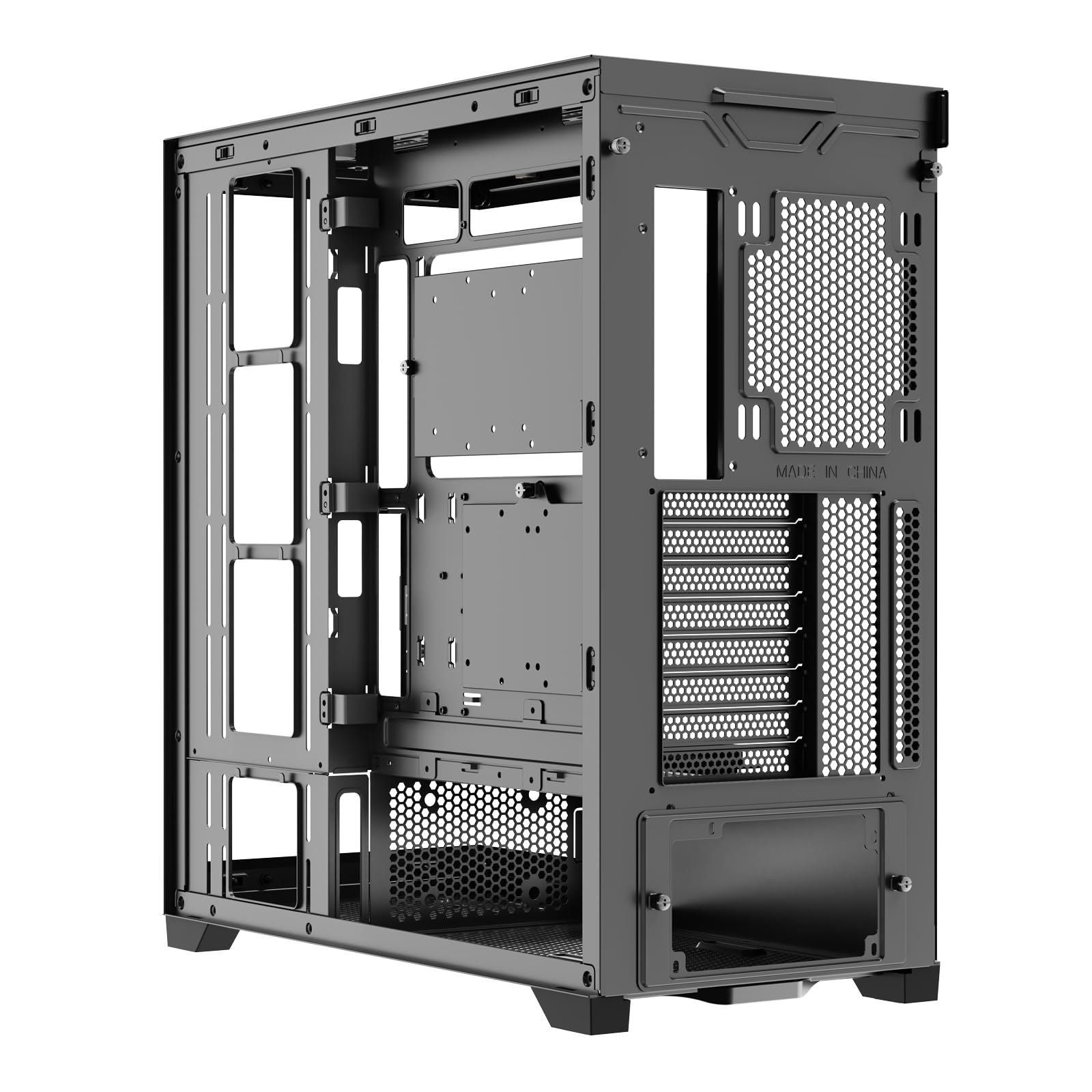 Xilence X818.ARGB XILENT Gleam obudowa komputera gamingowego, 4 x wentylator ARGB 140 mm, ATX Midi Tower Case, szkło akwariowe, z uchwytem na kartę graficzną, płytka sterująca PWM/ARGB, dla dobrego