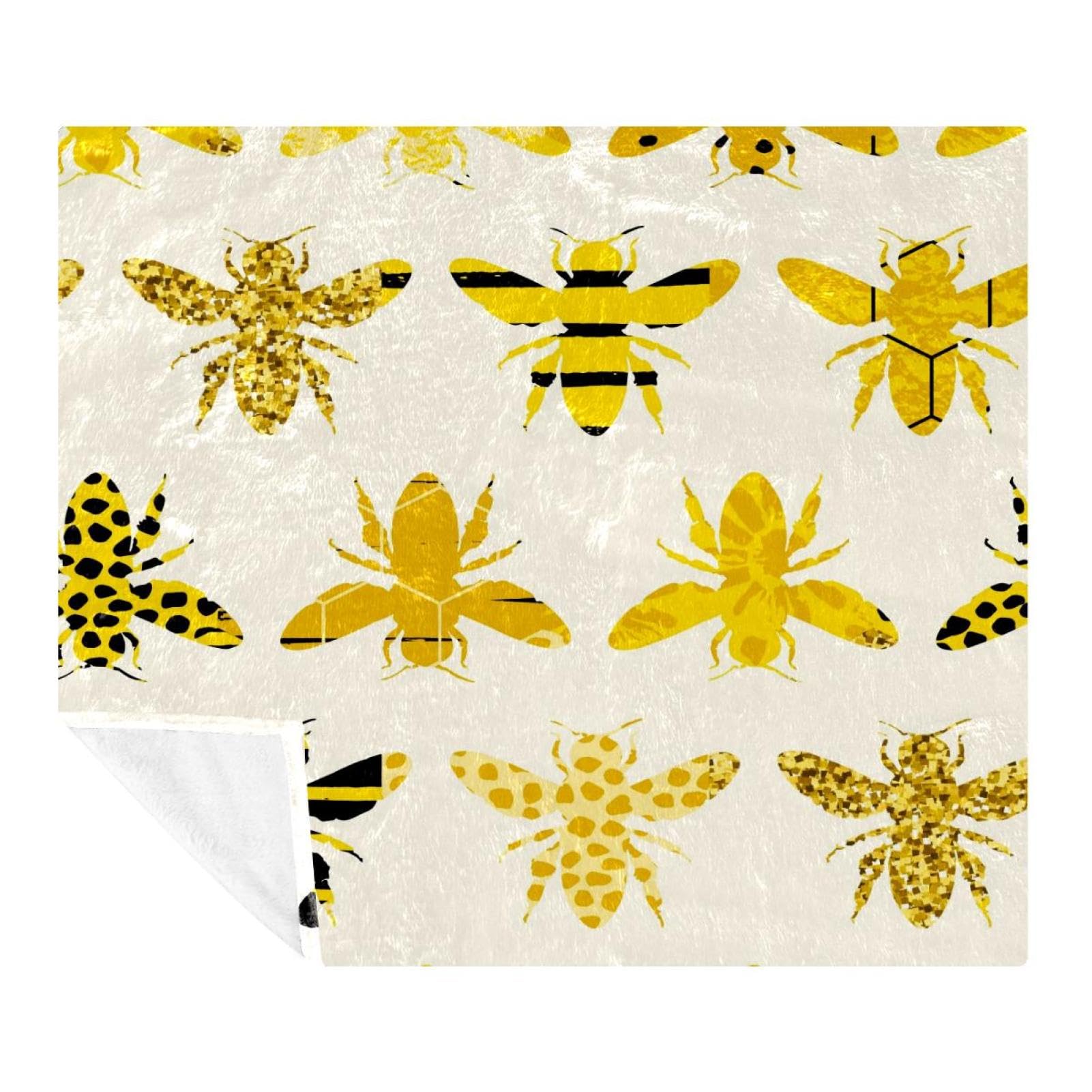 Couverture douce abeilles pour vos soirées cocooning sur le lit
