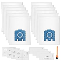 12 Sacchetti per Miele GN Sacchetti per Aspirapolvere Classic C1 Complete C2 C3, S2 S5 S8 Series 3D Efficiency Sacchetto Polvere con 4 Filtro di Protezione Motore 4 Filtro di Scarico 9917730 10123210