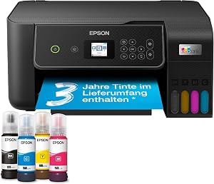 Epson EcoTank ET-2870 Tintentankdrucker | für vielbeschäftigte Haushalte | WLAN | A4 | Drucken, Kopieren, Scannen | 3.7 cm LCD-Display | inkl. Tinte für bis zu 3 Jahre