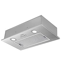 CIARRA CBCS5913A Cappa Aspirante Incasso 52cm – 300m³, h – 3 Velocità – Doppia Modalità – Facile Installazione – Acciaio Inox