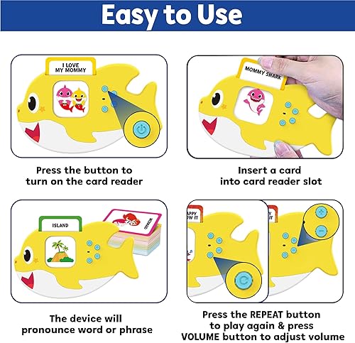 Miniatura 2 de Tarjetas flash Baby Shark para niños de 2 a 4 años  Juguetes sensoriales para niños autistas y autistas no verbales de 2, 3, 4, 5, 6 años, juguetes