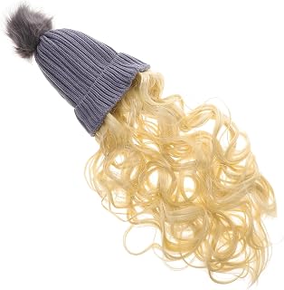 Women Wig Hat Long Curly Hair Beanie for Winter Fashion