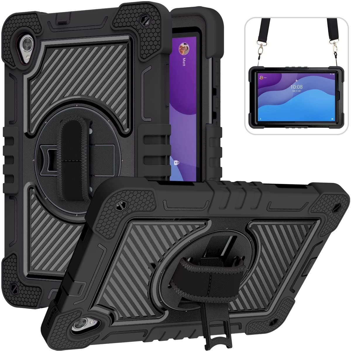 Housse antichoc Lenovo Tab M10 HD protection rotative 360 durable - 8