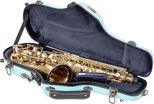 Miniatura 19 de Crossrock Funda para saxofón tenor de grado profesional, gris espacial, bloqueo TSA, protección elegante y élite, correas desmontables, bolsillo