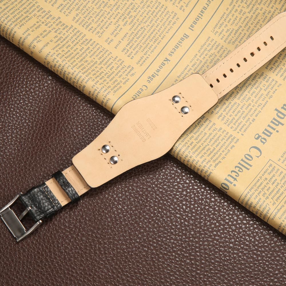 22mm Watch Strap Compatible with Fossil CH2891 CH2665 CH2564 CH2573 CH2574 Leather Bracelet Band Replacement Wirstband - Image 5