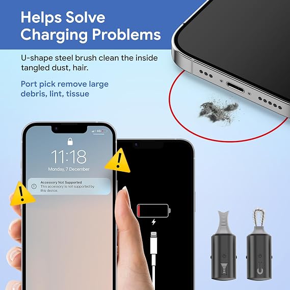 for iPhone Cleaning Kit, Multi-Tool for iPad AirPods Speaker & Charger Port
