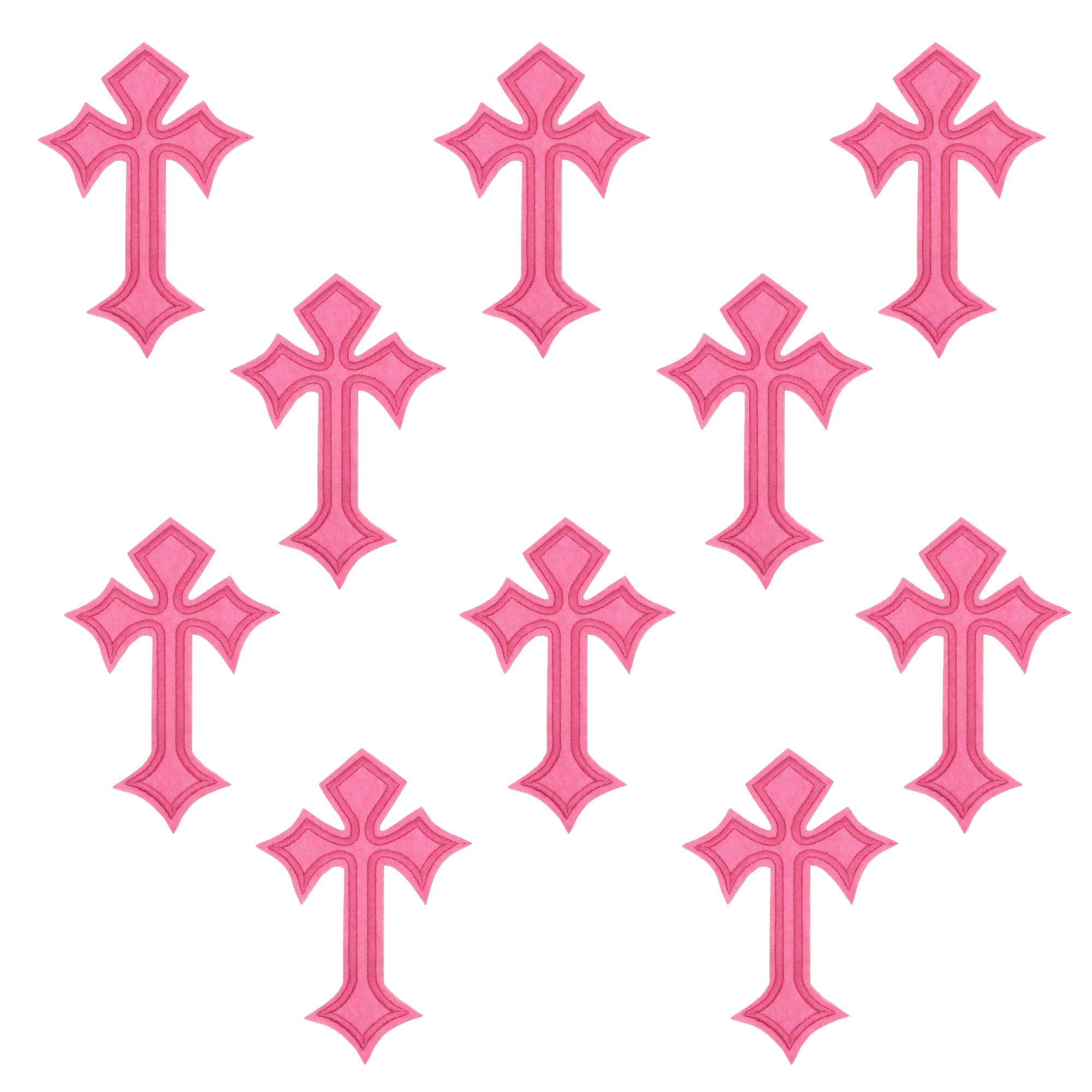 Écussons thermocollants croix rose pour réparer facilement un vêtement troué ou taché