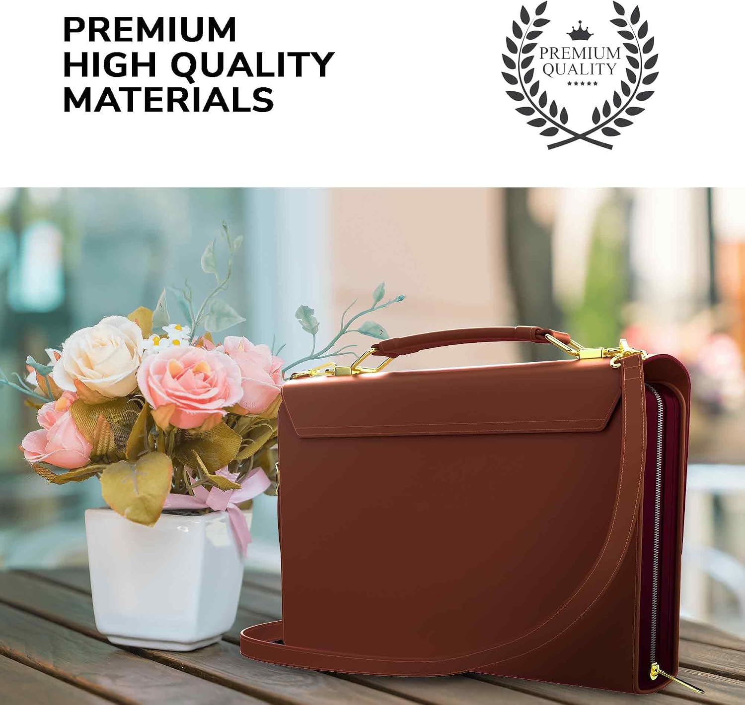 Bible Bags for Women - Large PU Leather Bible Cover Case for Women image 4