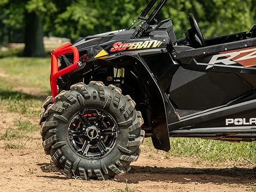 Miniatura 4 de SuperATV Parachoques delantero para Polaris RZR XP 1000 2019-2023  Rojo  Revestimiento en polvo resistente a los rayos UV  Protege toda la parte
