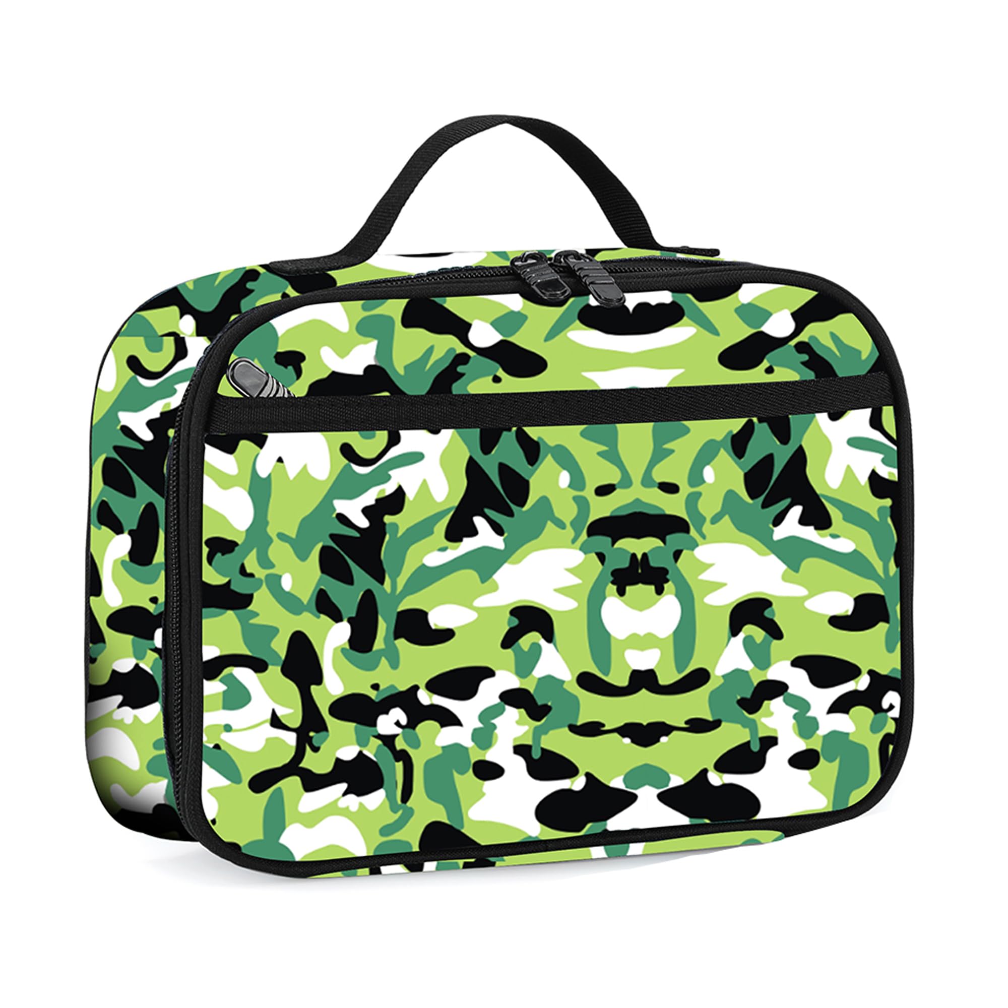 rickyh styleLunch Box with Padded Liner, Spacious Insulated Lunch Bag Durable Thermal Lunch Cooler Pack with Strap for Men Women Boys Girls Adults School Sports Beach Picnic Work Camp,2 Pocket